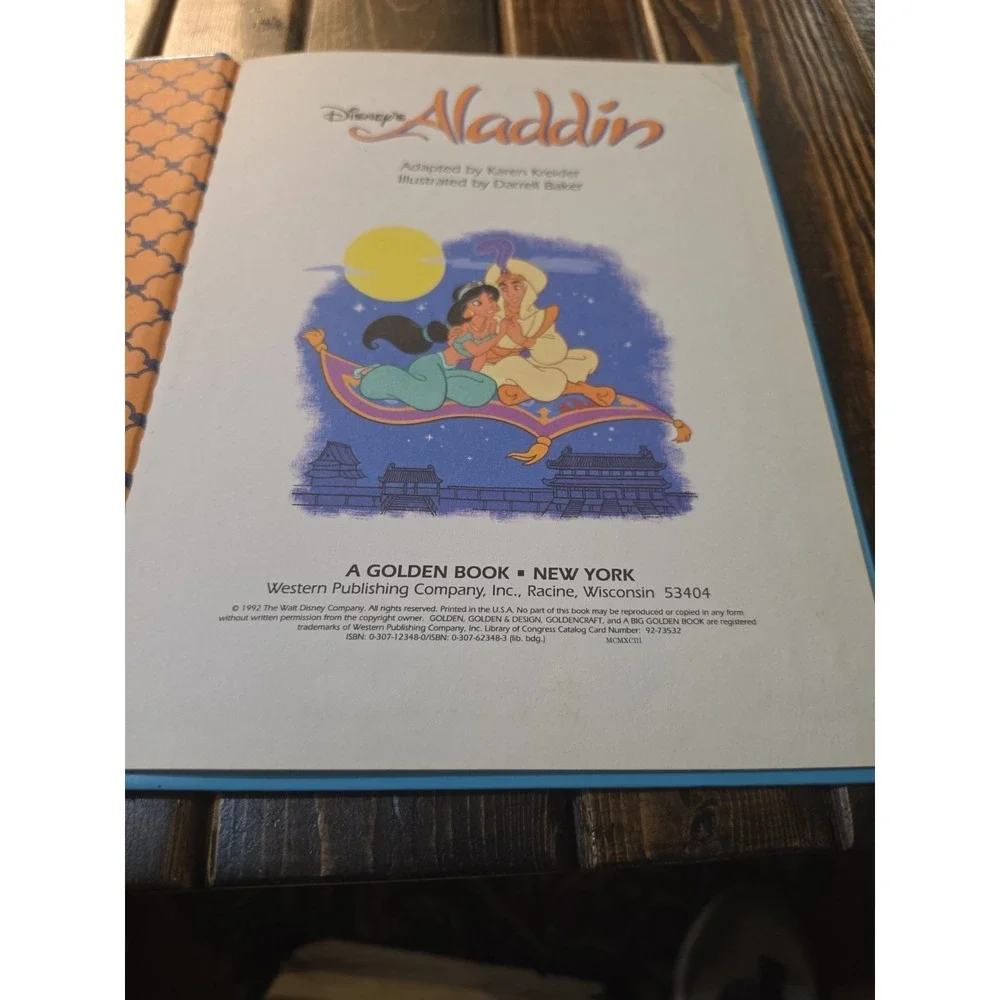Disney's Aladdin Big Golden Book Hardcover 1992